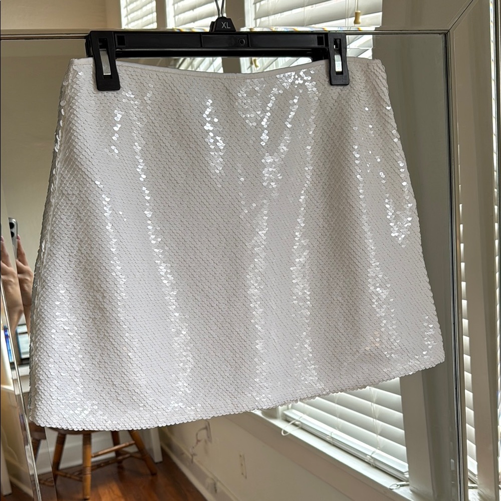 Abercrombie White Sequin Skirt